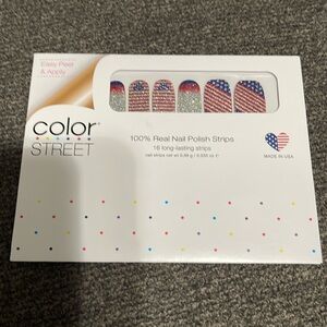 Colorstreet Broad Stripes and Bright Stars nail polish strips.